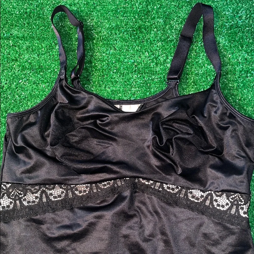 Ruby Ribbon #3024 Black Lace Full Support Cami Shapewear Camisole Tank 40 - Picture 3 of 6